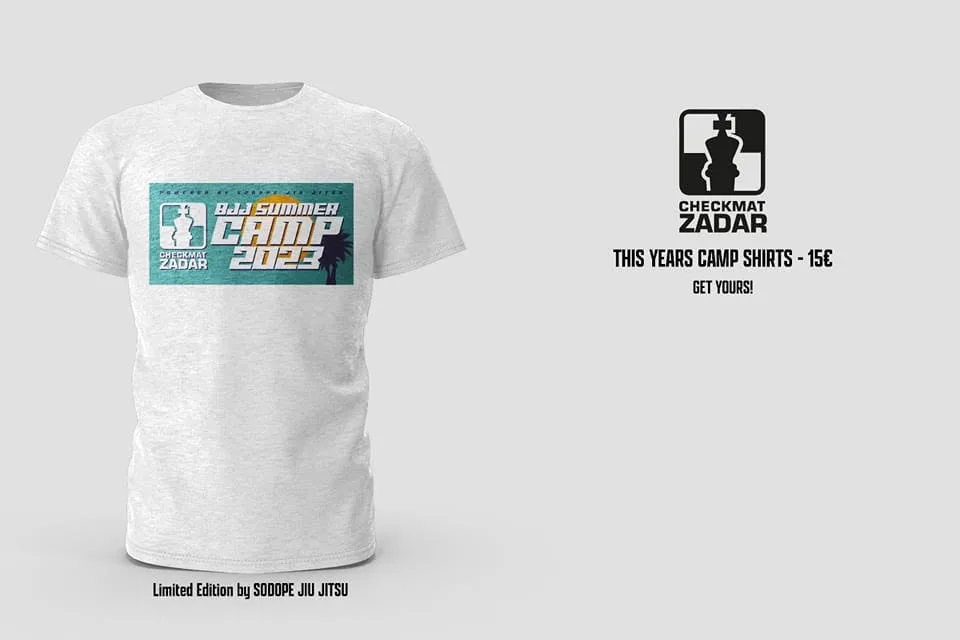 limited edition, welcome to bjj summer camp 12-16. July
