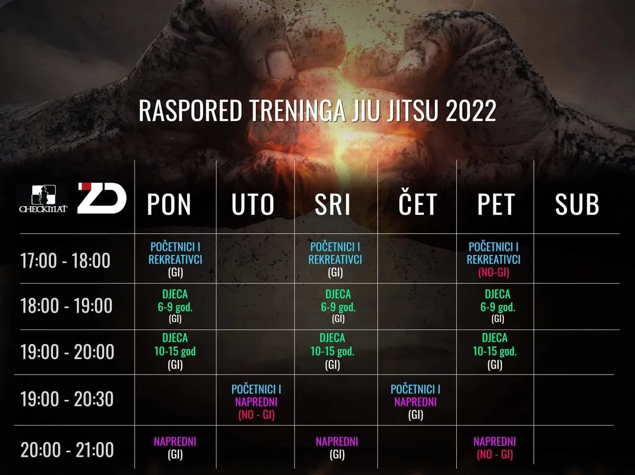 OBAVIJEST: Novi raspored od 05.09. za  sezonu 2022/23